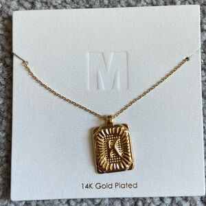 Francesca’s gold K pendant necklace